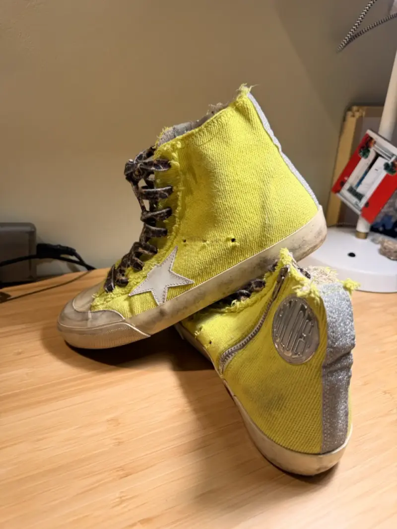 Golden Goose edición especial amarillas con línea - 3