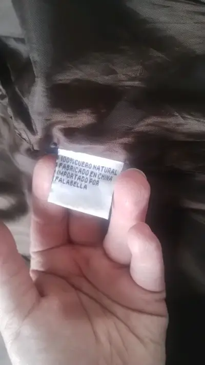 Chaqueta de cuero marrón para mujer - miniatura 2