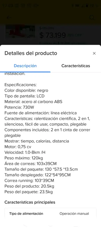 Caminadora eléctrica plegable - miniatura 3