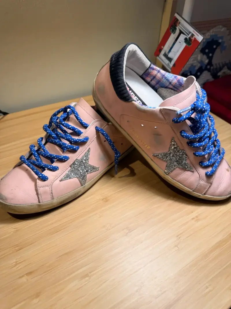 Zapatillas Golden Goose Star rosas con detalles brillantes - 2