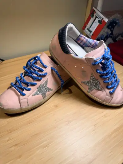 Zapatillas Golden Goose Star rosas con detalles brillantes - miniatura 2