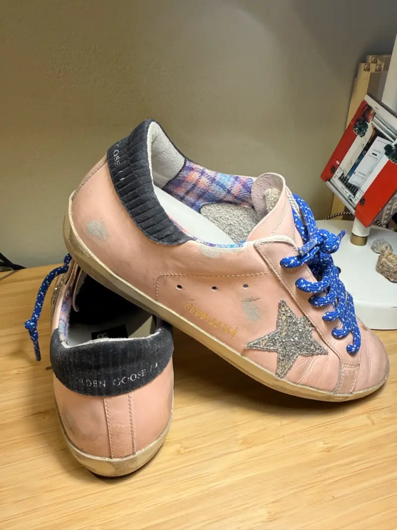 Zapatillas Golden Goose Star rosas con detalles brillantes - 3