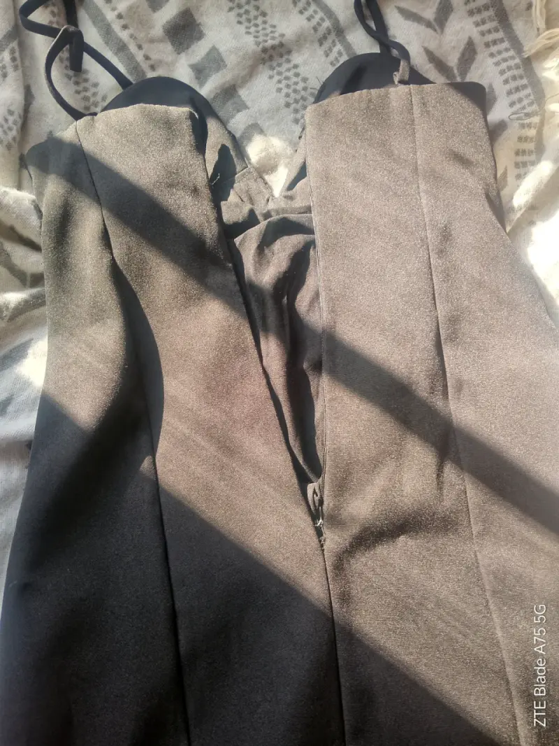 Vestido negro elegante corto talla S - 2