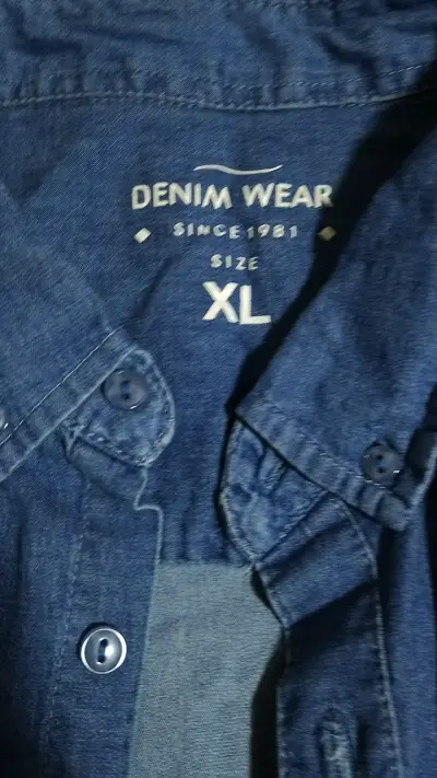 Camisa de mezclilla Denim Wear azul talla XL - miniatura 2