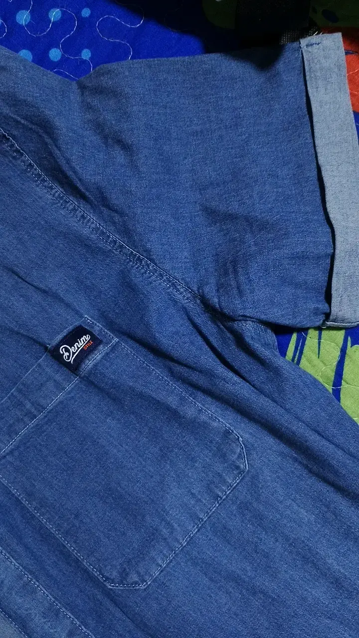 Camisa de mezclilla Denim Wear azul talla XL - 3