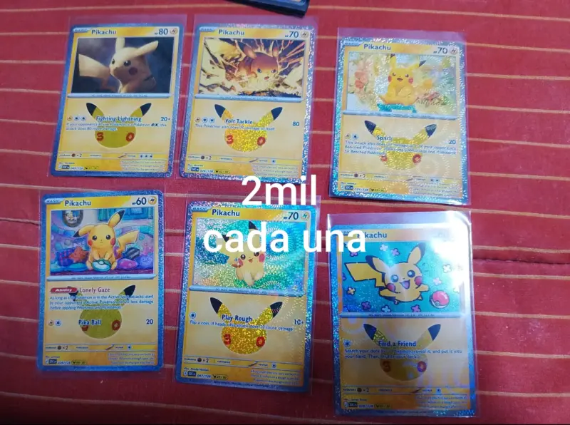 cartas Pokémon cada una tiene precio diferente - 2
