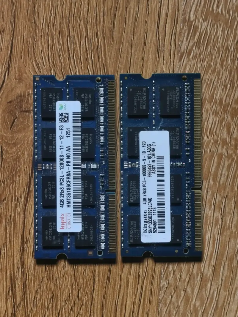 Memorias RAM 4GB x 2 DDR3 Kingston y Hynix - 1