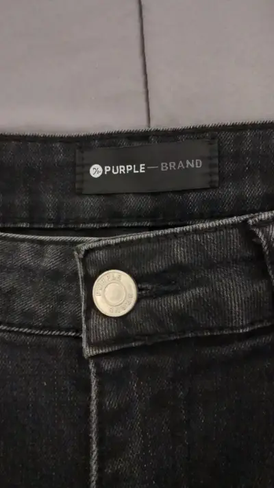 Jeans negros desgastados Purple Brand - miniatura 1