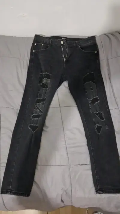 Jeans negros desgastados Purple Brand - miniatura 2