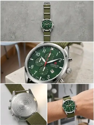 Reloj Swiss Military Hanowa Verde con Correa de Tela - miniatura 3