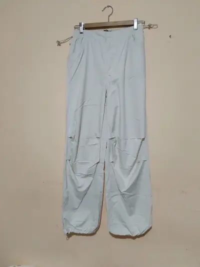 Pantalones deportivos blancos unisex con ajuste elástico - miniatura 1