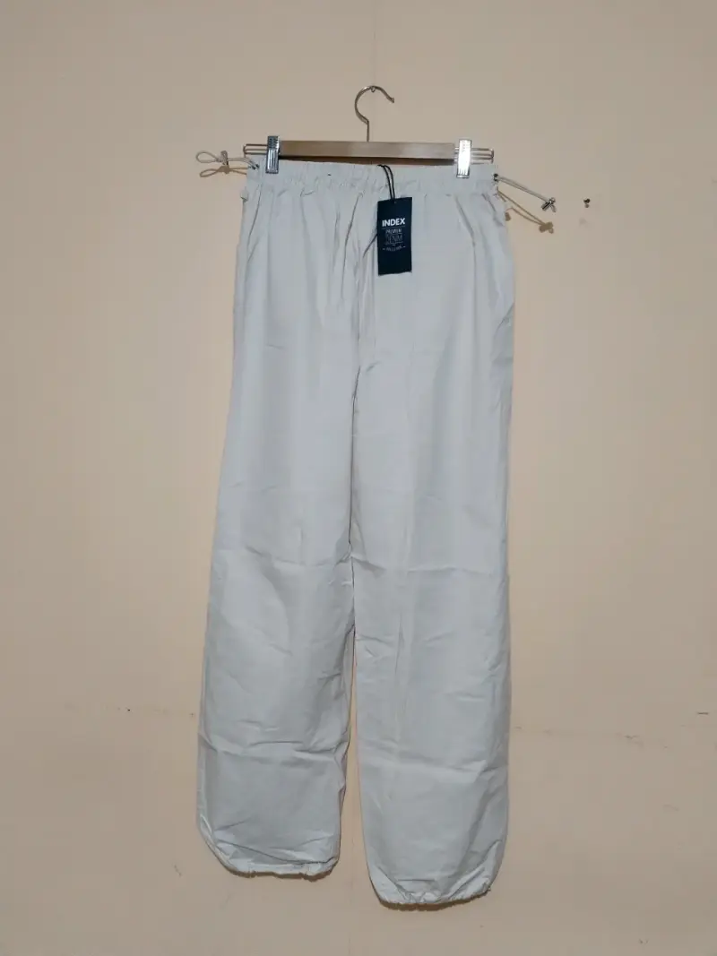 Pantalones deportivos blancos unisex con ajuste elástico - 2