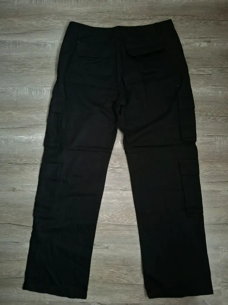 Pantalones cargo negros talla L para hombre - 2