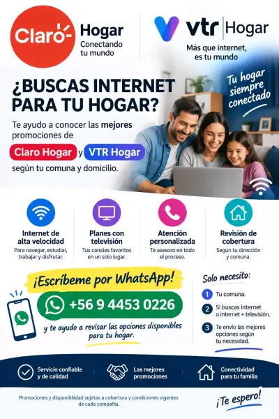 INTERNET CLARO Y VTR HOGAR - miniatura 1