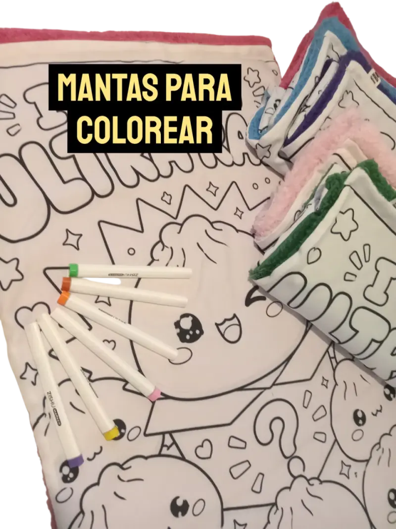 Mantas para colorear con marcadores incluidos