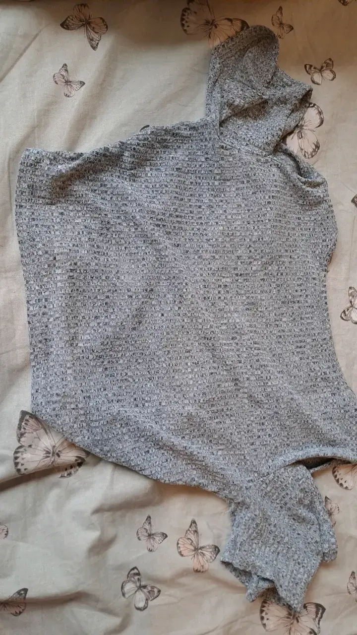 Polera gris de manga corta para mujer - 2