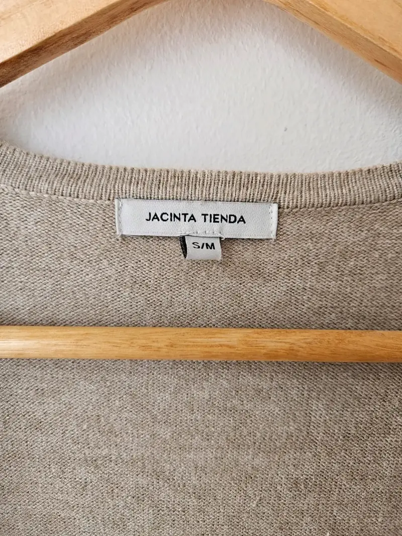 Cardigan Beige Jacinta Tienda Talla S/M - 2