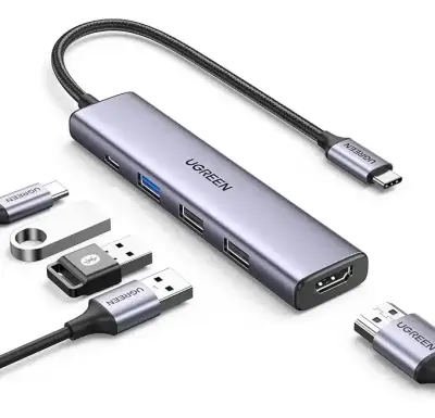 Ugreen 15495 Adaptador Usb-c Hub 5 En 1 Hdmi 4k - miniatura 1