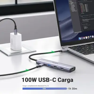Ugreen 15495 Adaptador Usb-c Hub 5 En 1 Hdmi 4k - miniatura 4