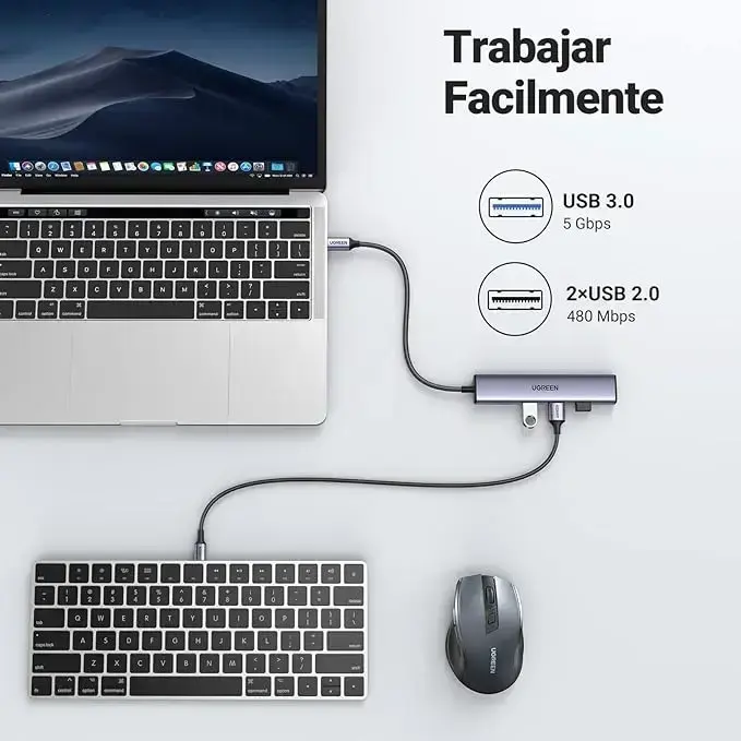 Ugreen 15495 Adaptador Usb-c Hub 5 En 1 Hdmi 4k - 6