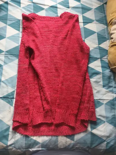 Suéter tejido rojo para mujer - miniatura 2