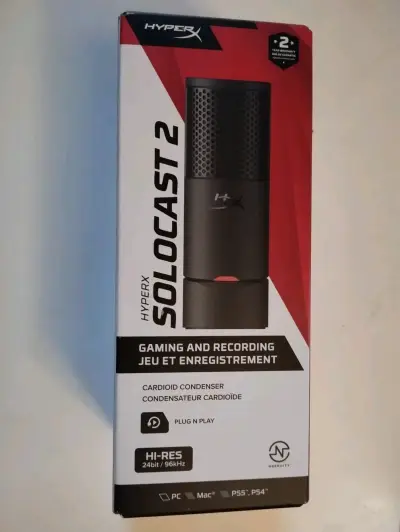 Micrófono HyperX Solocast 2 para Gaming yGrabación - miniatura 1