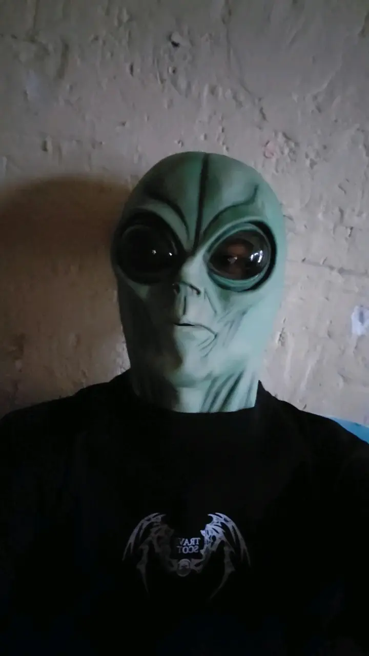 Máscara de Alienígena Verde para Disfraz