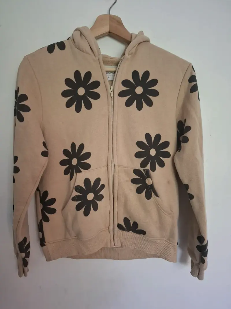 Polerón palo rosa estampado de flores 13-14 años - 2
