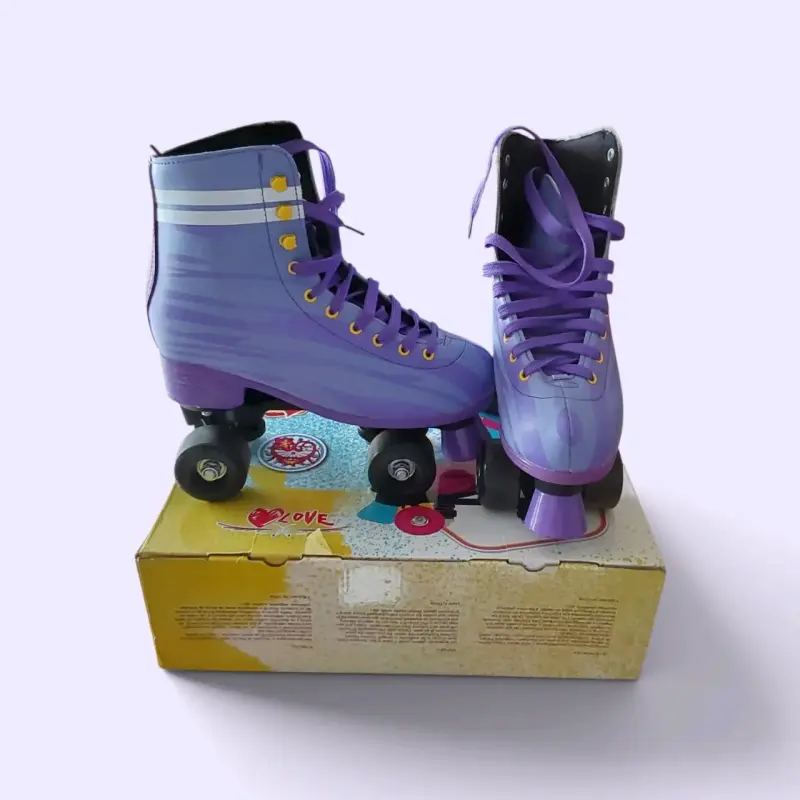 Patines de cuatro ruedas morados para adultos - 1
