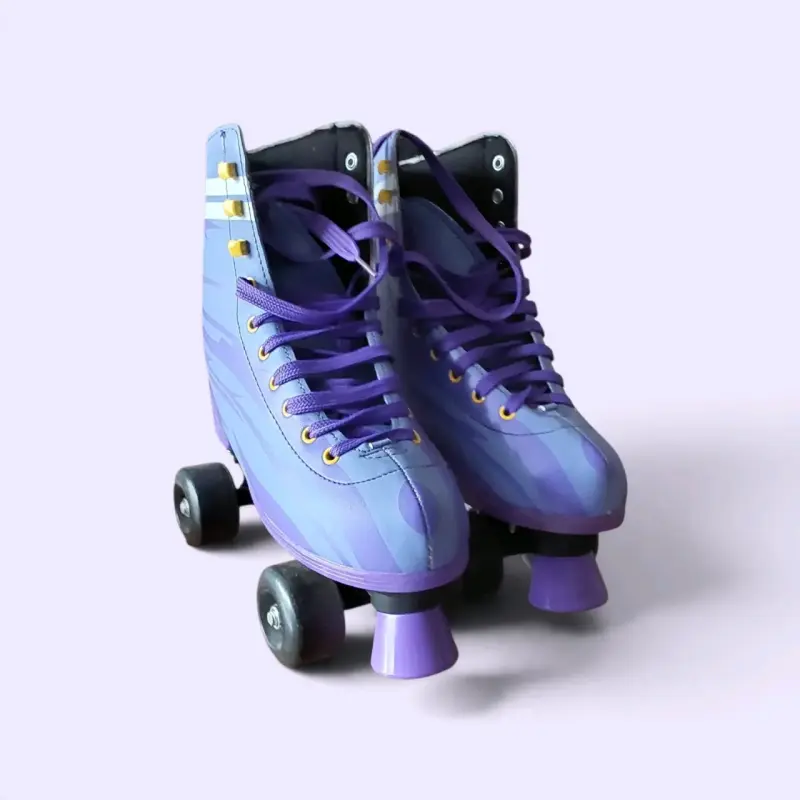 Patines de cuatro ruedas morados para adultos - 2