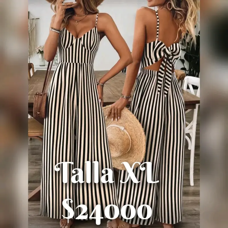 Jumpsuit de Mujer con Lazo en Espalda Talla XL - 2