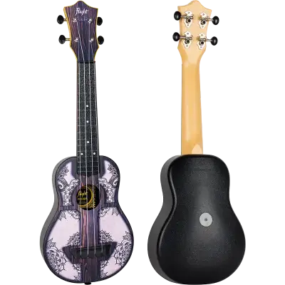 Ukulele soprano Flight con funda diseño floral - miniatura 2