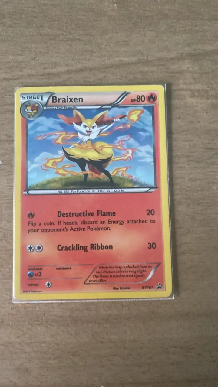 Carta Pokémon Braixen XY161 edición especial - 1