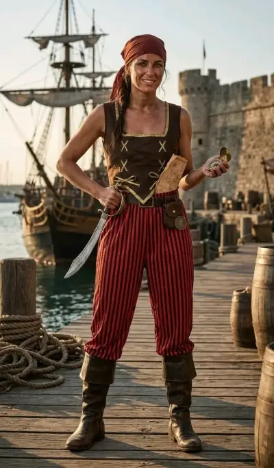 🏴‍☠️ ¡DISFRAZ DE PIRATA (DOS PIEZAS)! 🏴‍☠️ Talla M/L - miniatura 1