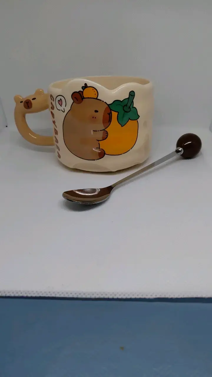Set de tazas de cerámica capybara - 1