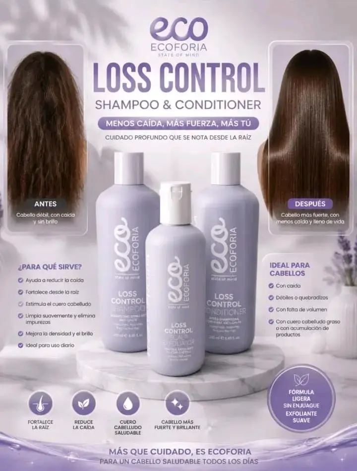 Set de Shampoo y Acondicionador Ecoforia Loss Control