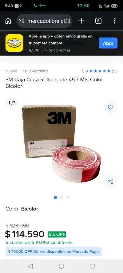 Cinta Reflectante 3M Grado Diamante 45.7m - miniatura 3