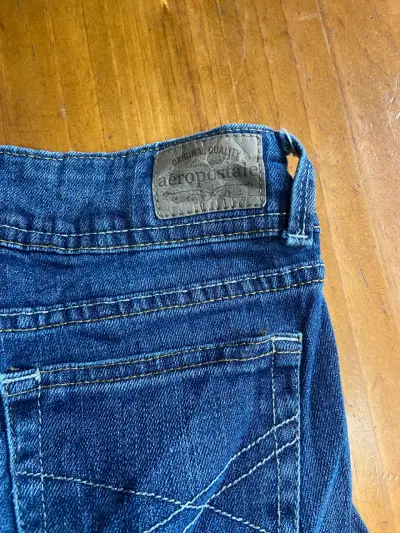 Jeans de mezclilla azul Aeropostale para mujer - miniatura 3