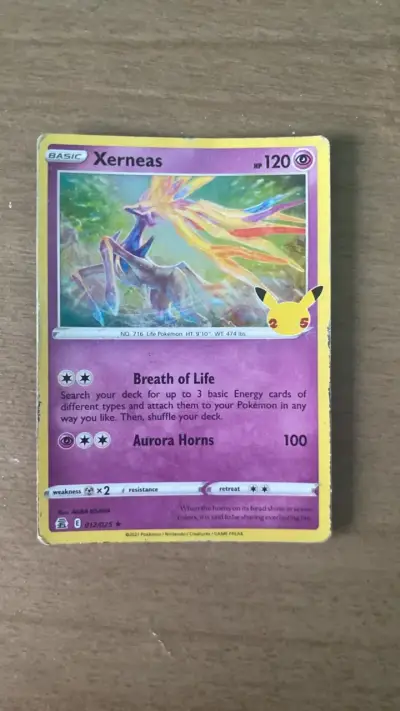 Carta Pokémon Xerneas Celebrations 012/025 - miniatura 3