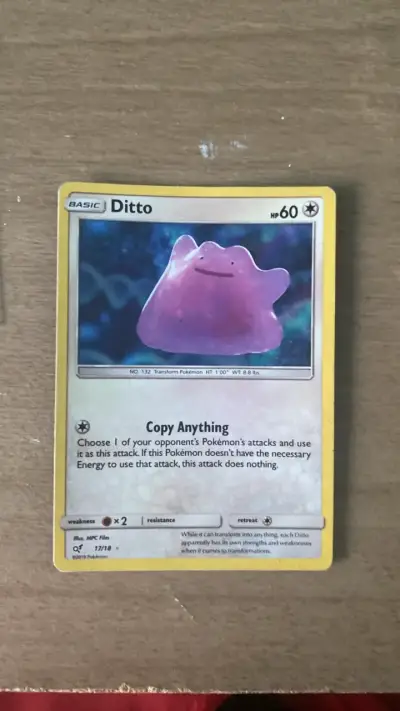 Carta Pokémon Ditto básica edición 2019 - miniatura 3