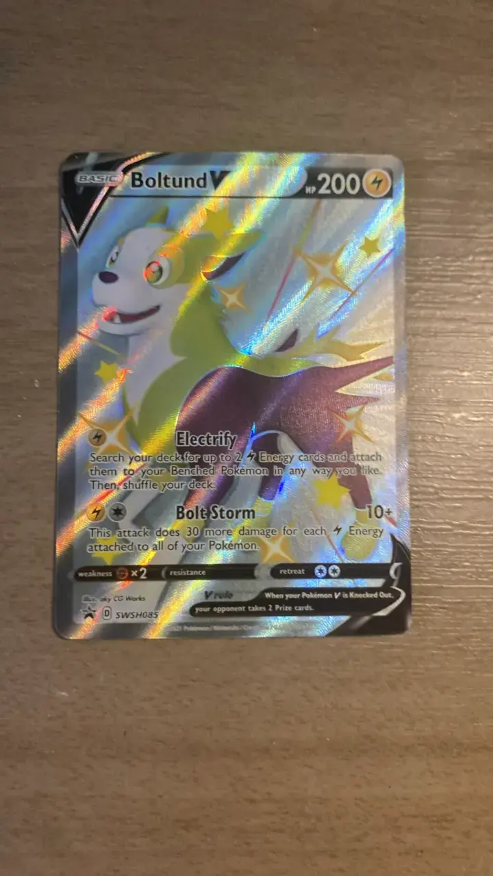 Carta Pokémon Boltund V Holográfica - 3