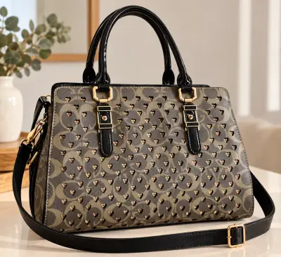 Bolso de mano con diseño de corazones y correa ajustable - miniatura 1