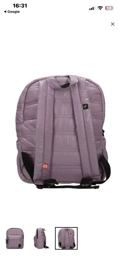 Mochila acolchada morada Bubba - miniatura 3