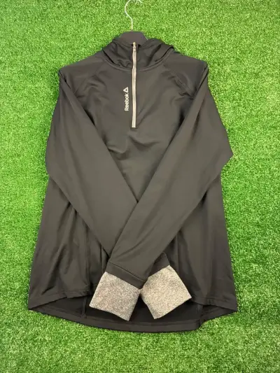 Polerón deportivo negro Reebok con cierre - miniatura 1