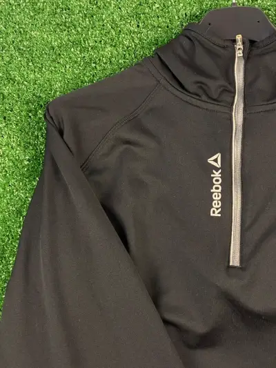 Polerón deportivo negro Reebok con cierre - miniatura 5
