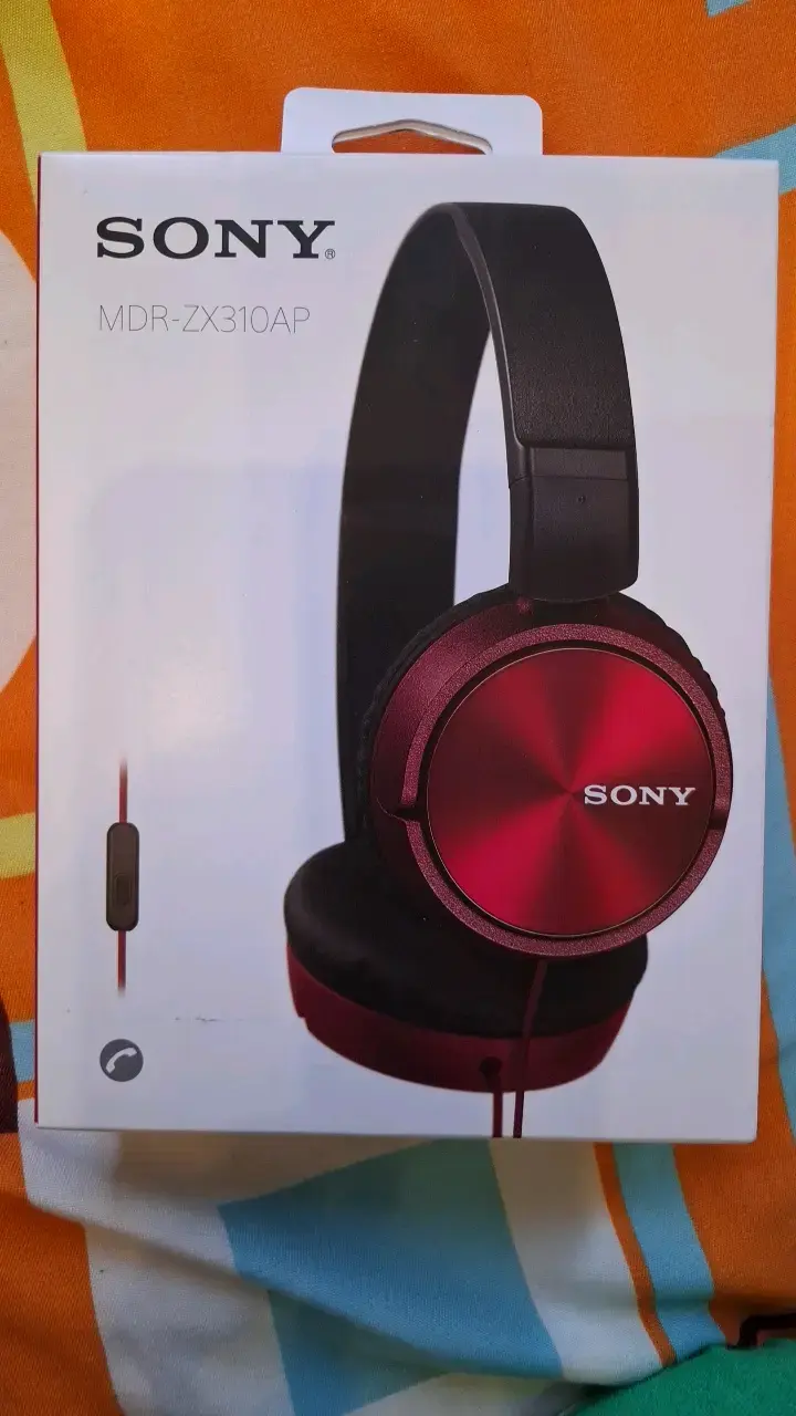 Auriculares Sony MDR-ZX310AP rojos con micrófono - 1