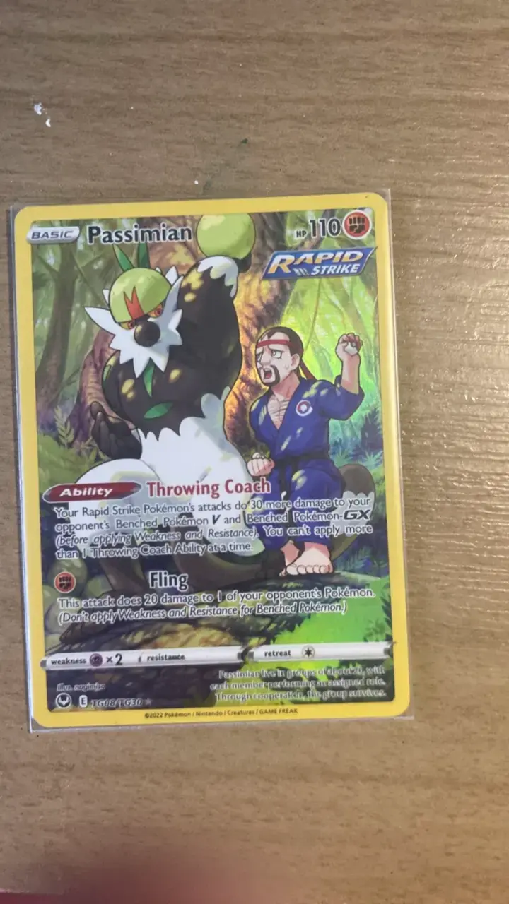 Carta Pokémon Passimian Rapid Strike - 1