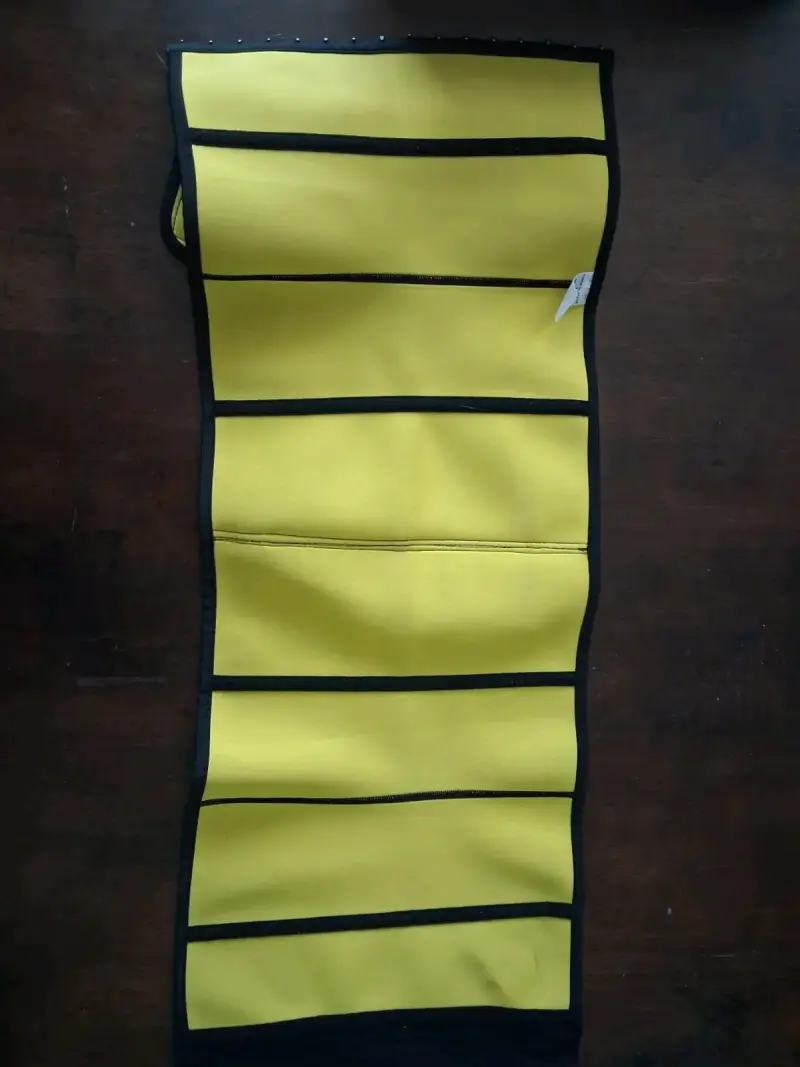 Faja reductora deportiva negra y amarilla - 2