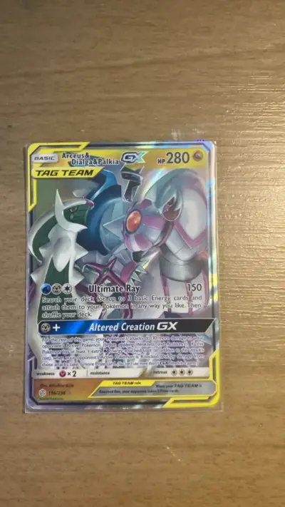 Carta Pokémon Arceus & Dialga & Palkia GX - miniatura 1