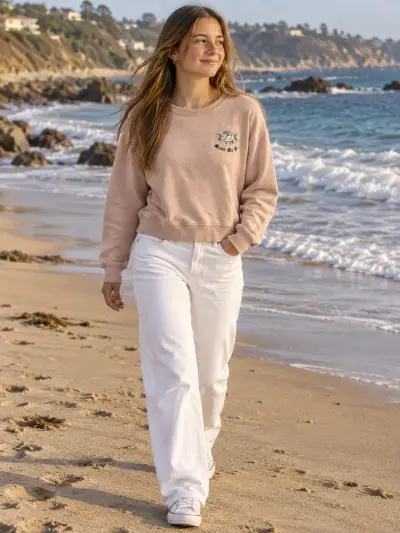 Polerón palo rosa con Pull&Bear Talla M - miniatura 1